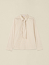 Striped cotton shirt with tie image number 3