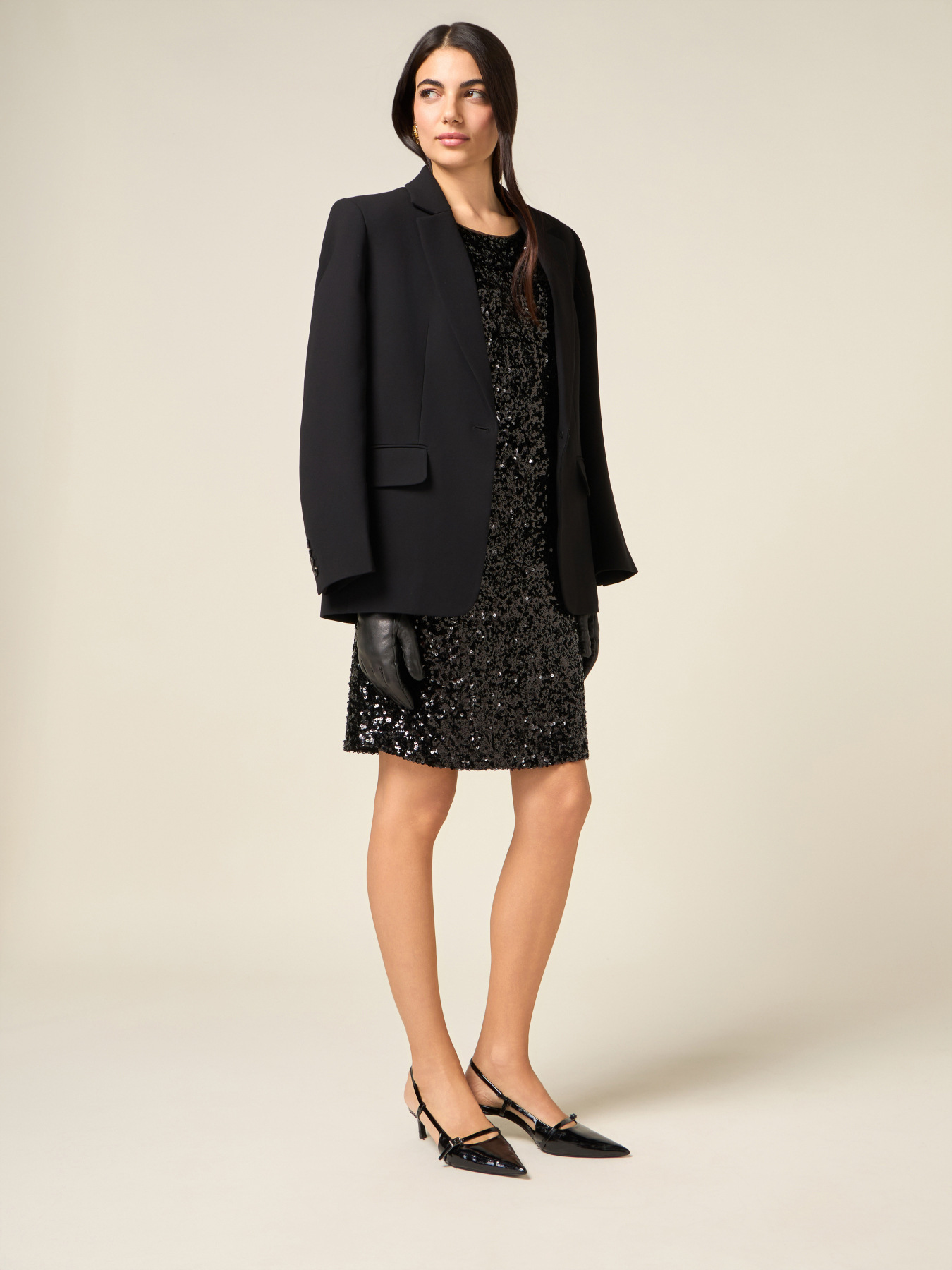 Vestito tubino full paillettes image number 3