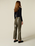 Flare trousers in coated fabric image number 1