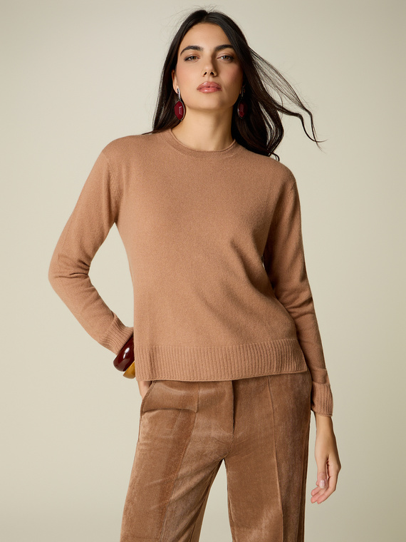 Pull ras-du-cou en pur cachemire