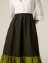 Vestido largo color block image number 2