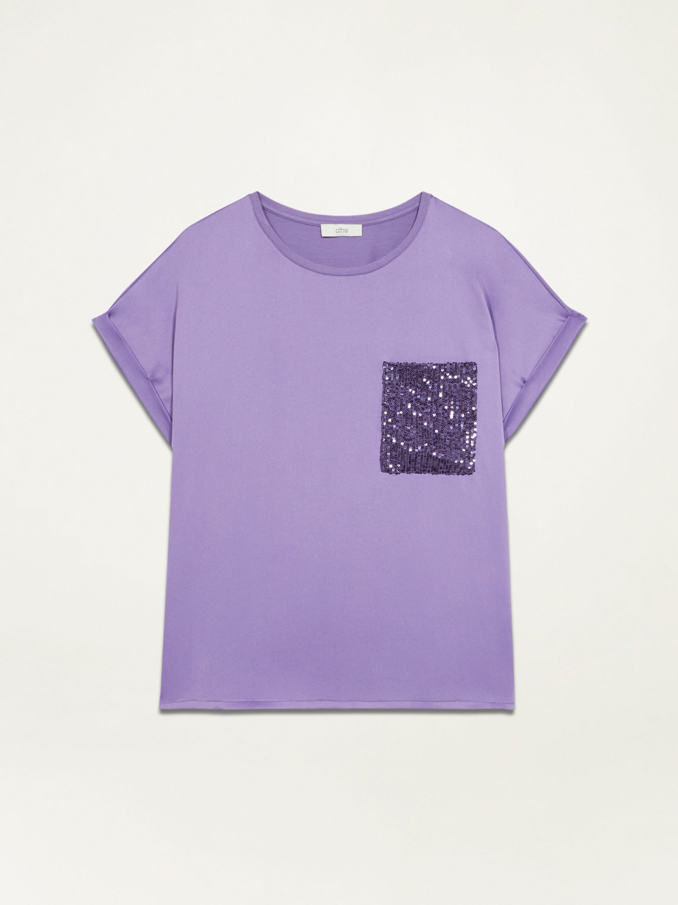 T-shirt with sequinned breast pocket image number 3