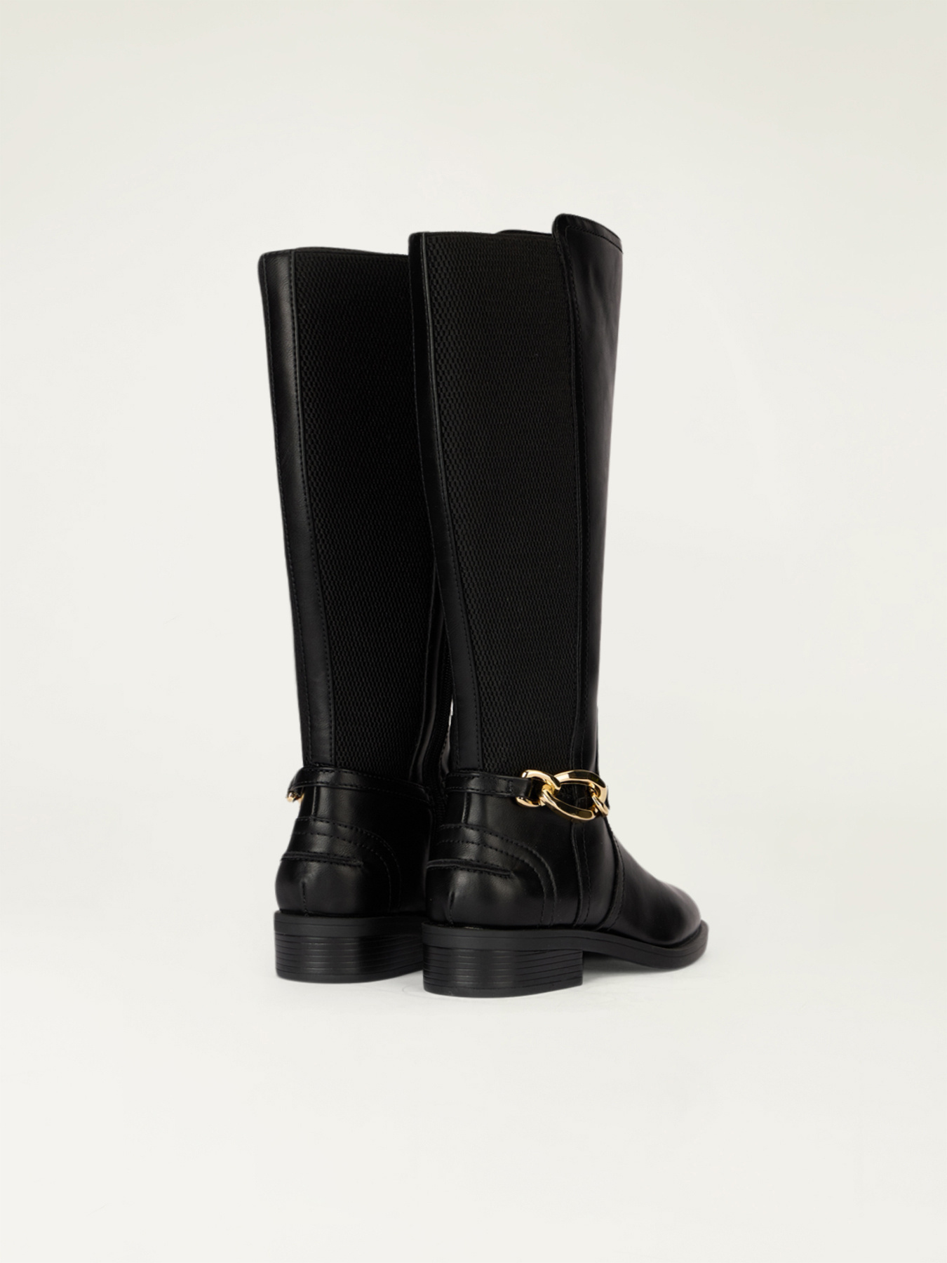 Flat boots with metal buckle image number 3