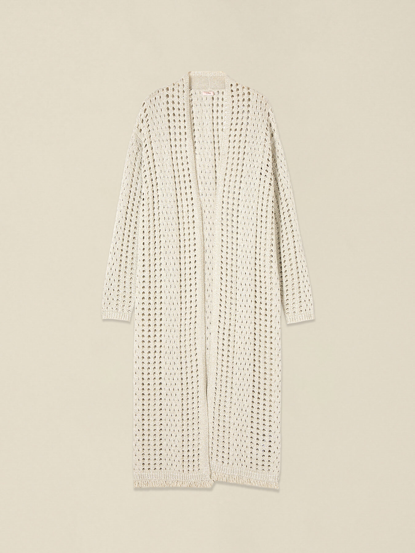 Maxi-Cardigan aus durchbrochenem Lurex image number 3
