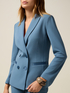 Double-breasted blazer with covered buttons image number 2