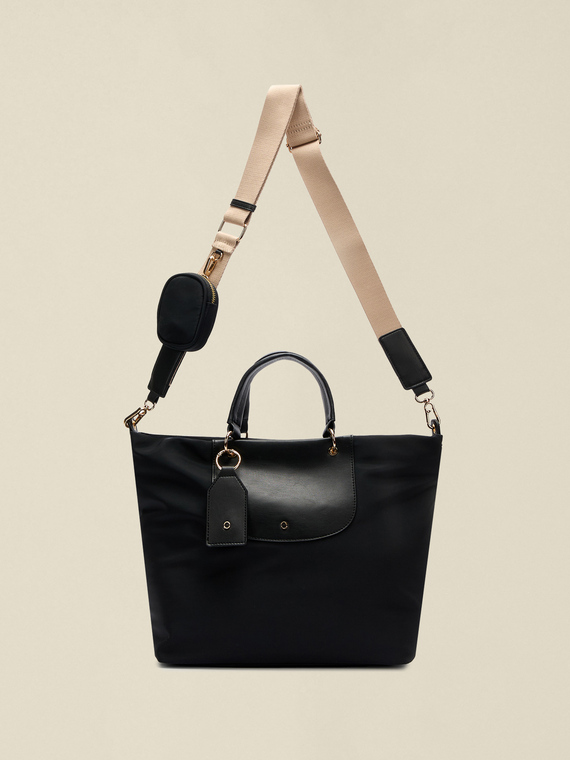 Sac cabas en nylon avec poche frontale
