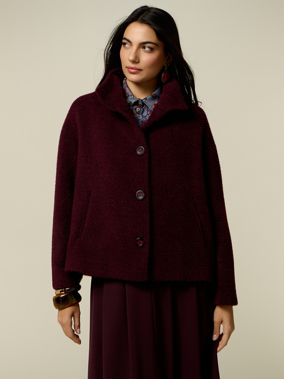 Diagonal fabric cape