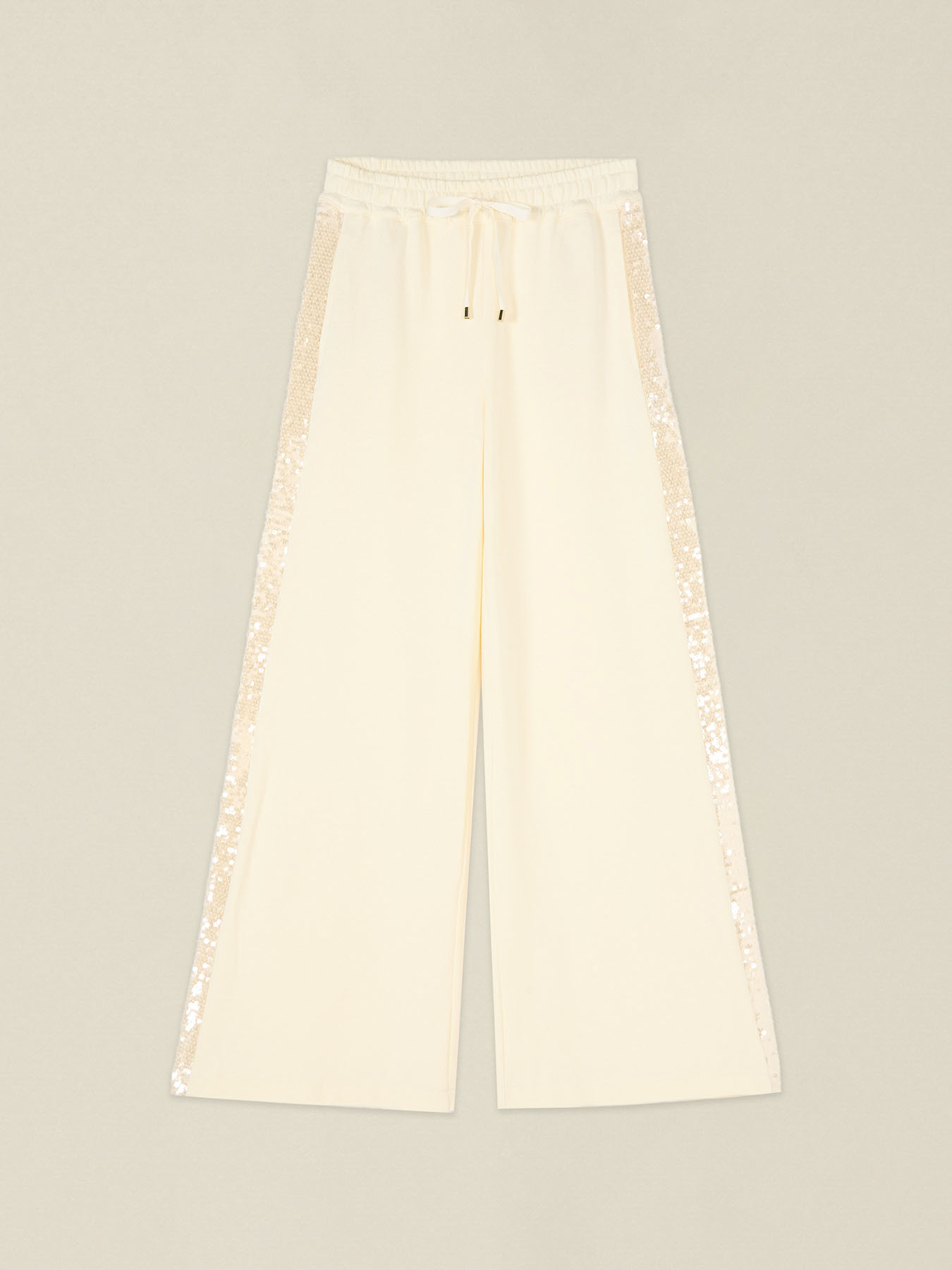 Pantalon palazzo en molleton avec paillettes image number 4