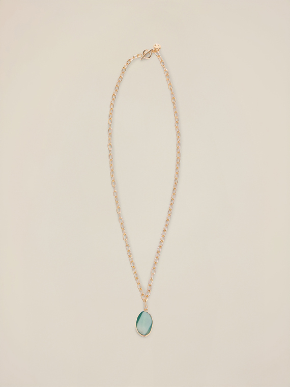 Collana con ciondolo a pietra