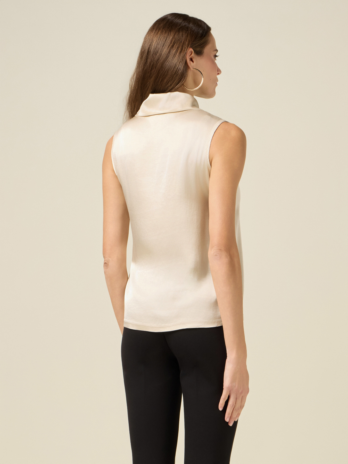 Satin top with high neck image number 1