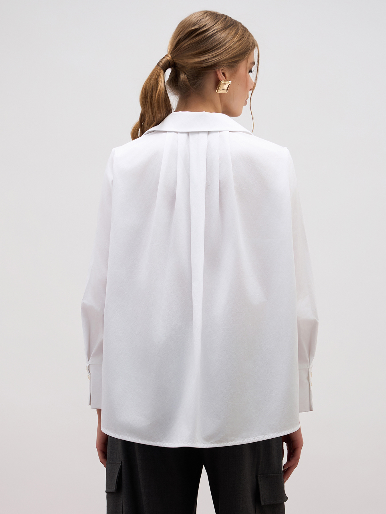 Oversized blouse with jewel patch image number 1