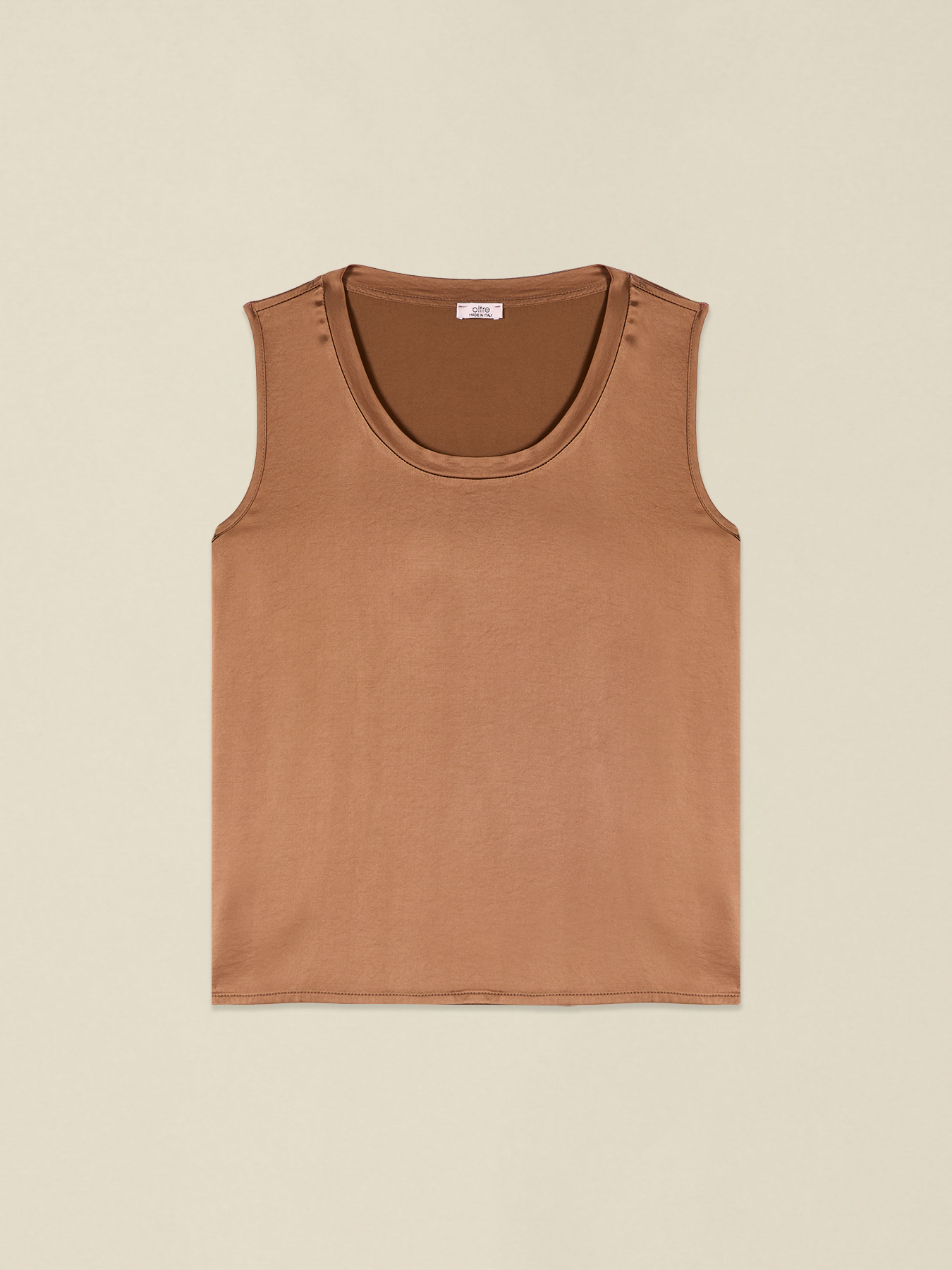 Viscose blend satin top image number 3