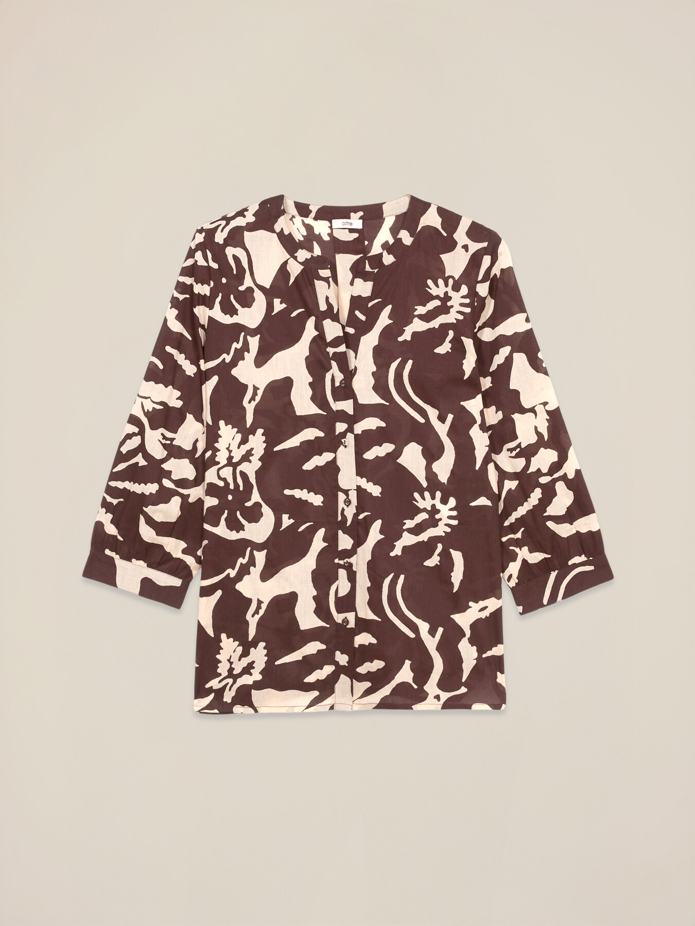 Blusa holgada de algod&oacute;n estampado image number 4