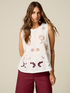 Top en coton avec broderies ajour&eacute;es image number 0