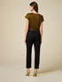 Tencel blend stovepipe trousers image number 2