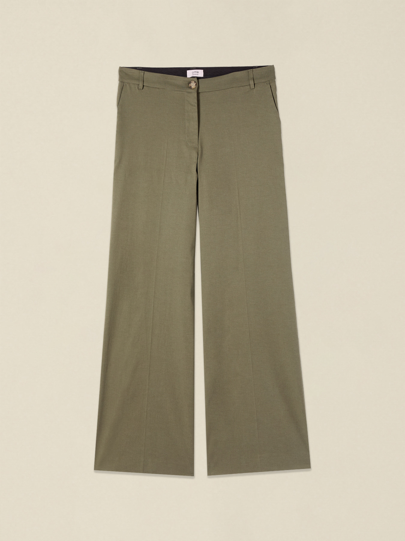 Wide-leg trousers in cotton blend twill image number 4