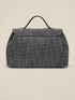 Tweed clutch bag with metal clasp image number 2