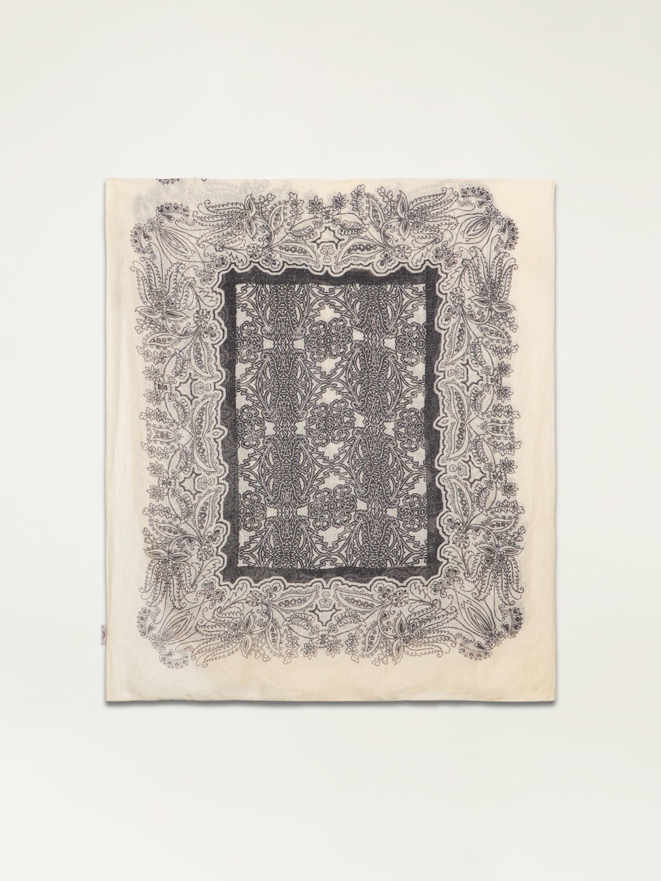 Viskose-Schal mit Lurex und Damastmuster image number 1