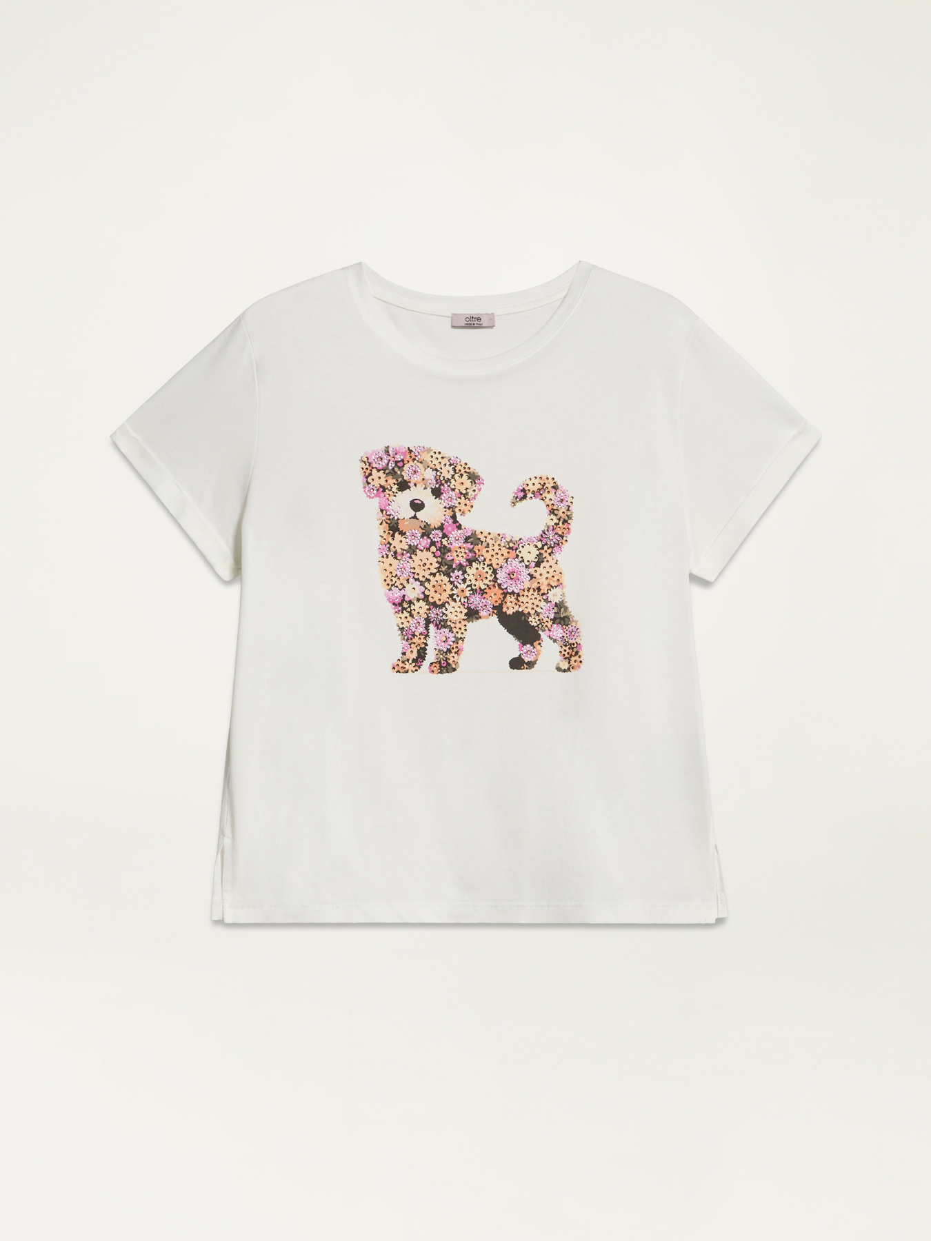 T-Shirt mit Aufdruck und Applikationen image number 3