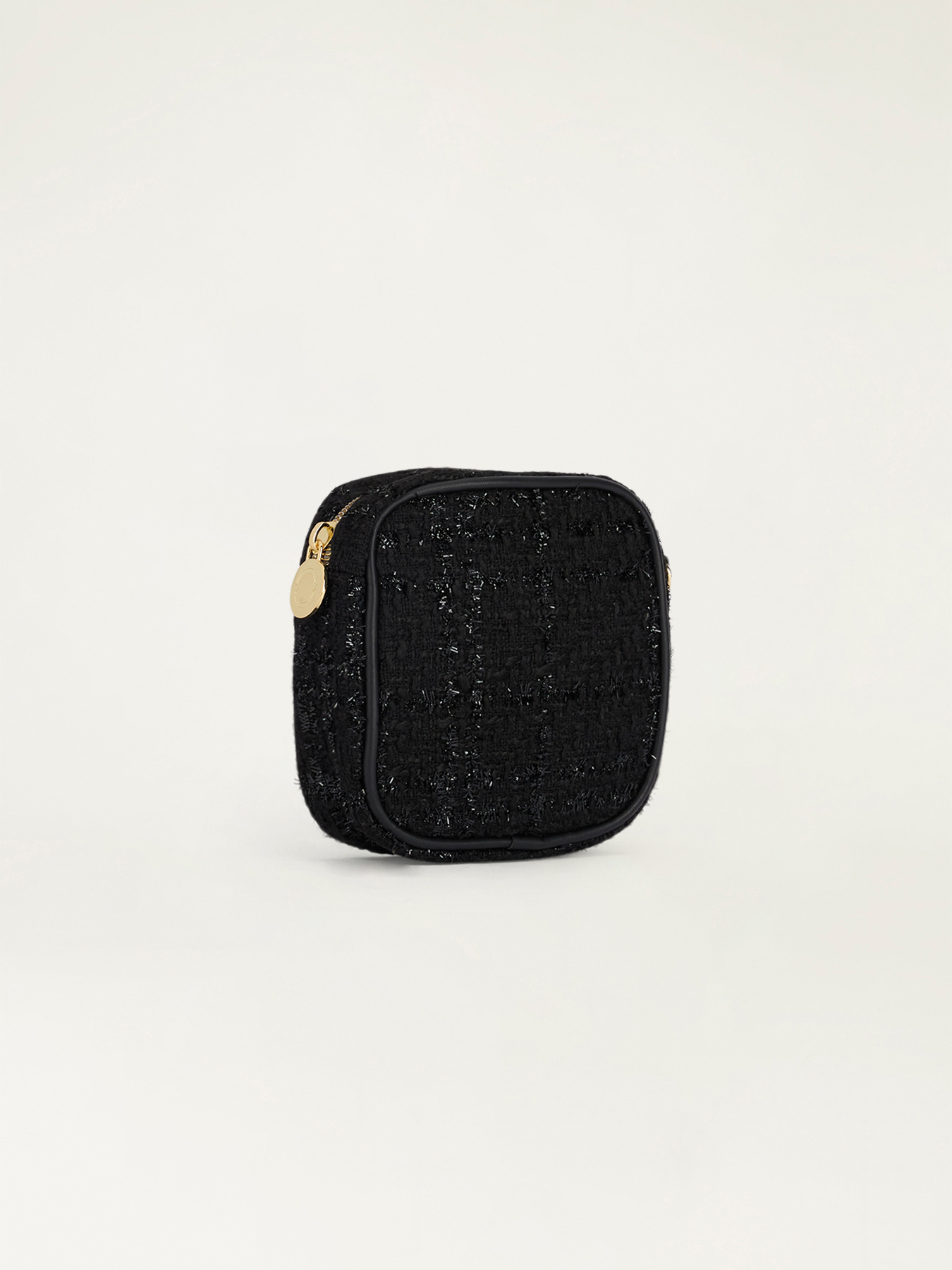 Quadratische Pochette aus Tweed image number 2