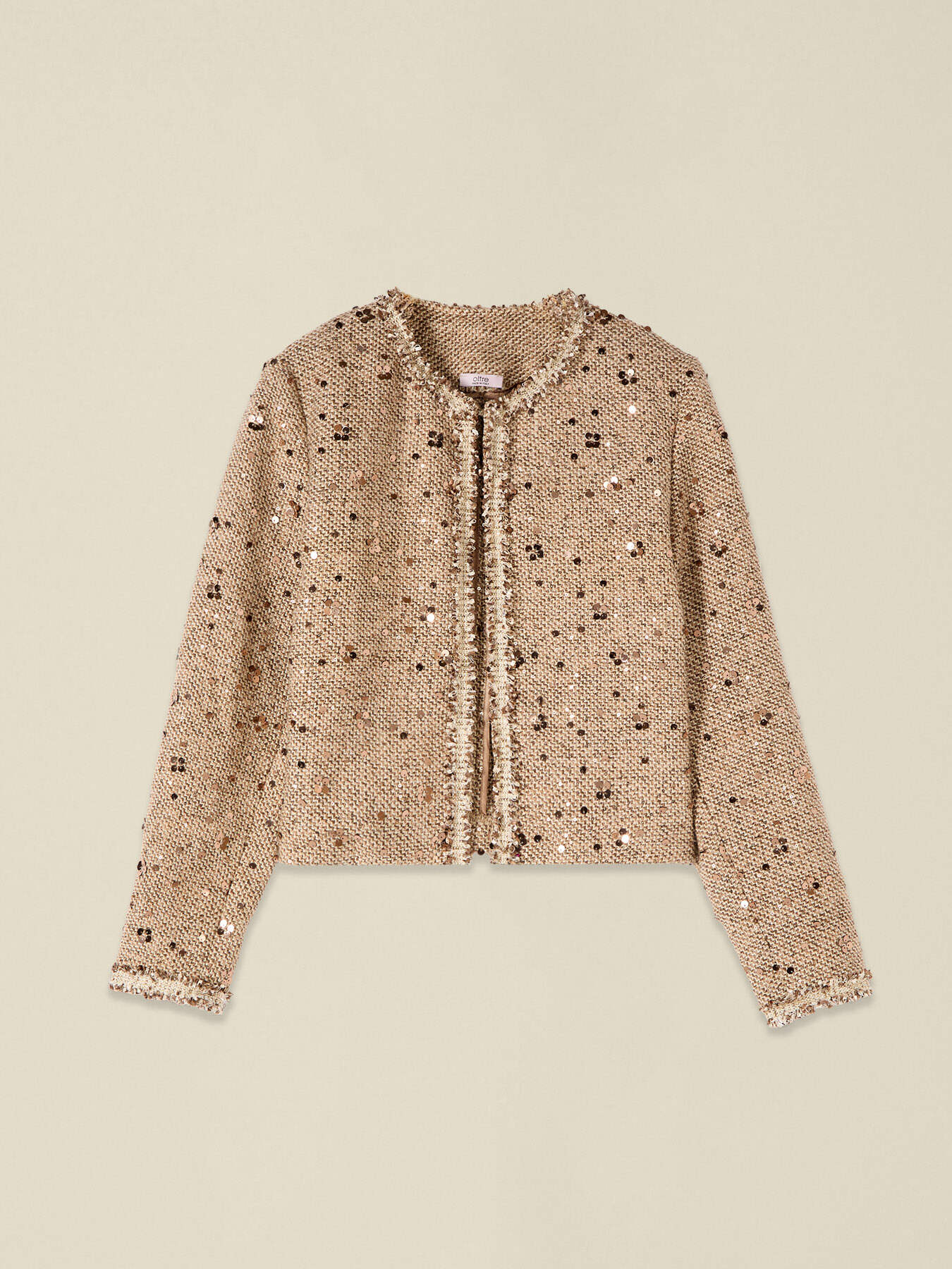 Tweed jacket with sequins image number 3
