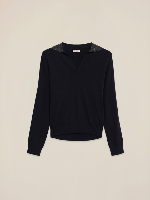 Pull avec col d&eacute;cor&eacute;