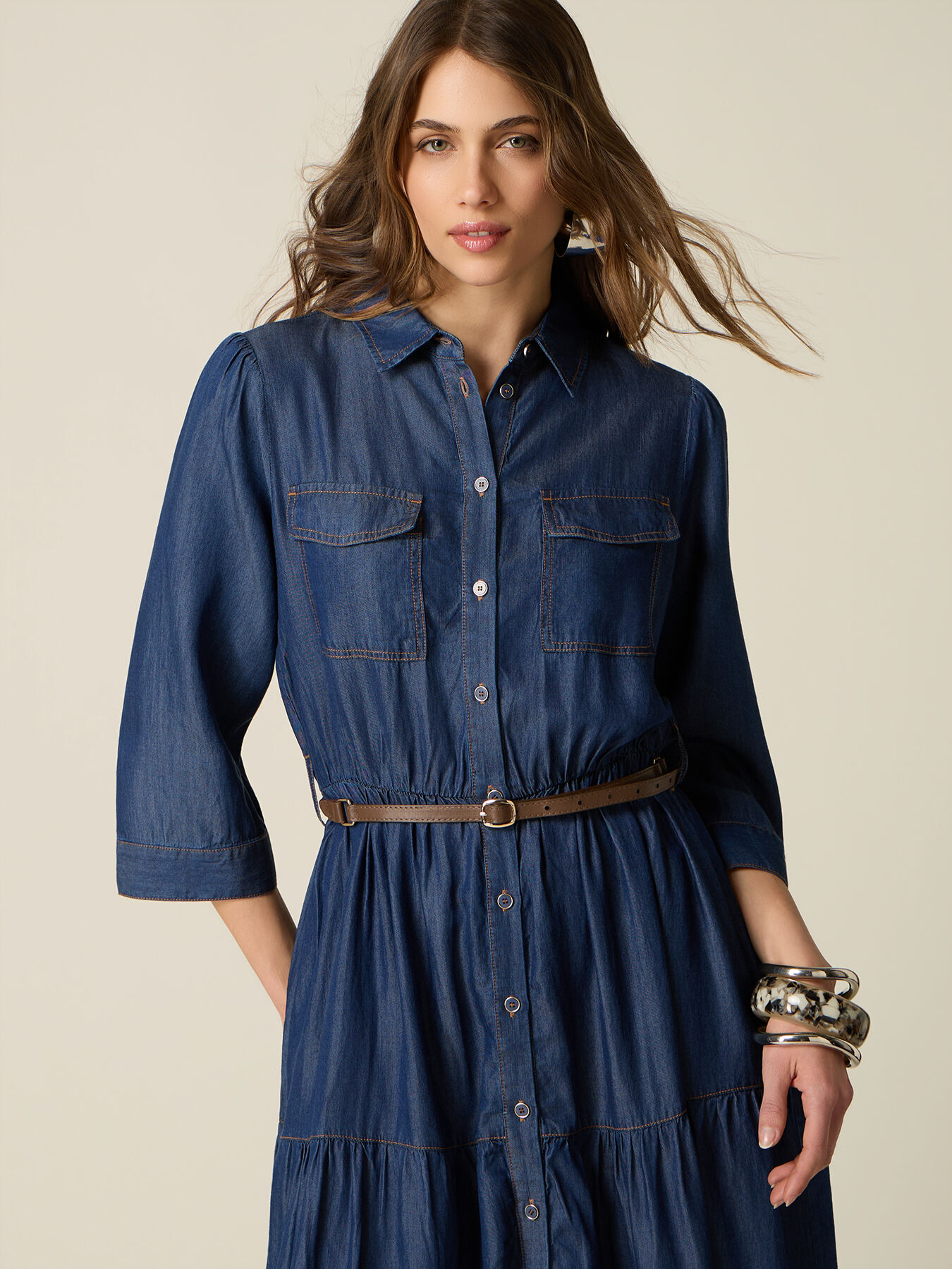 Hemdblusenkleid aus Tencel image number 2