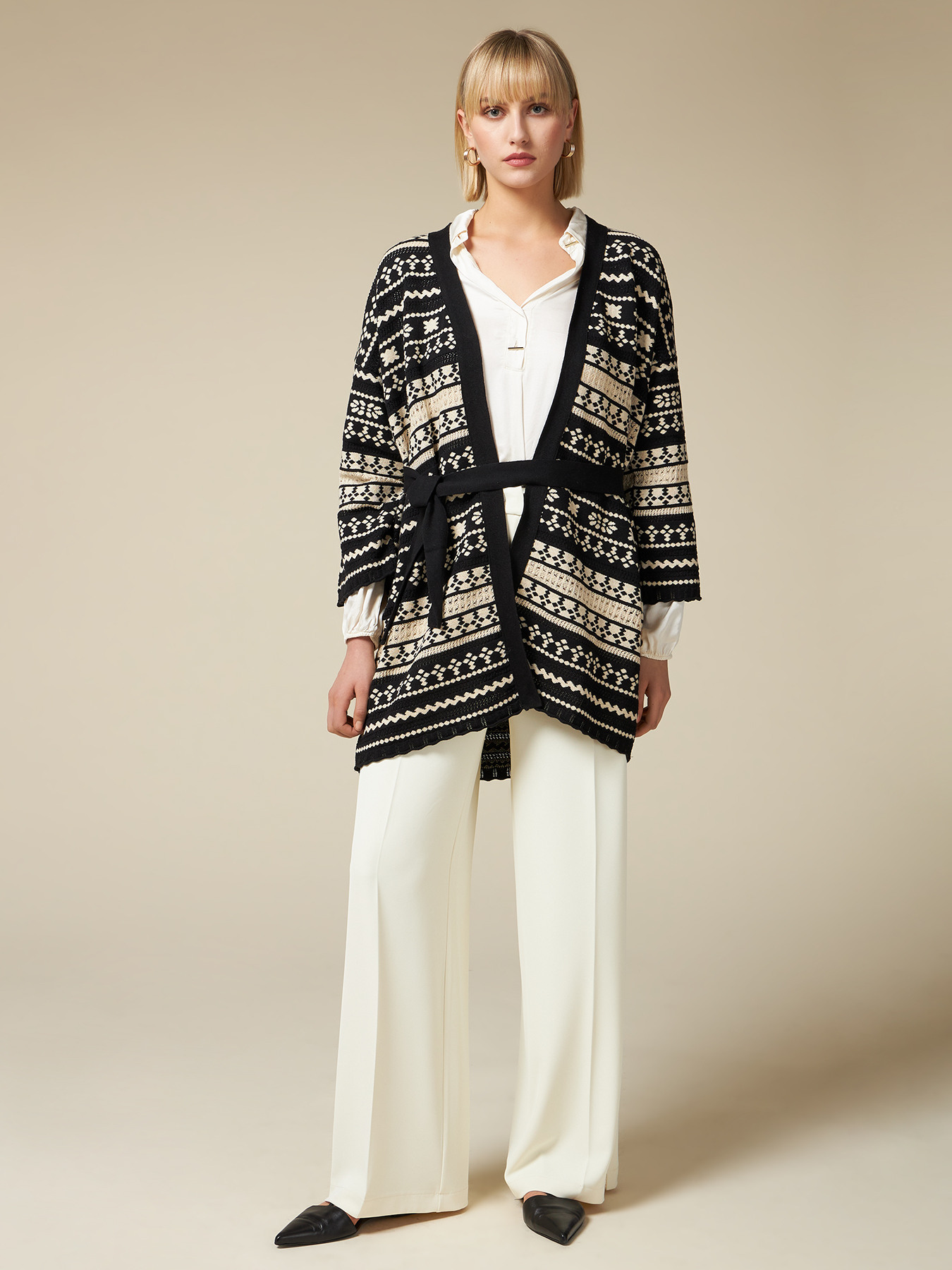 Maxi cardigan jacquard image number 3
