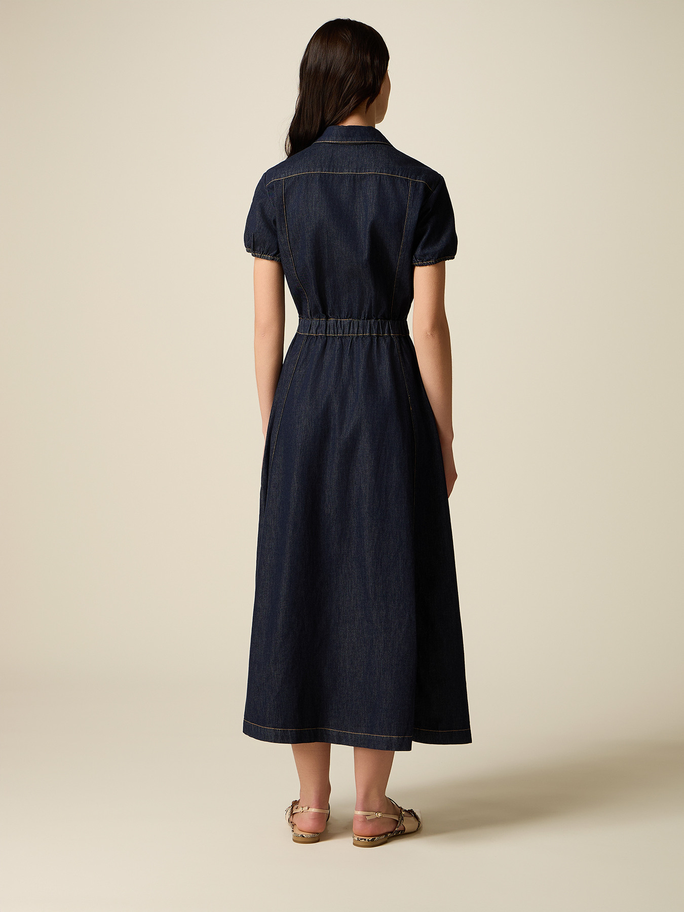 Rochie tip cămașă din denim image number 1