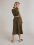 Long eco-poplin dress image number 2