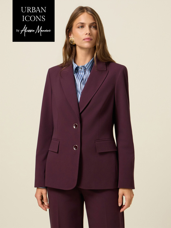 Viscose blend flannel blazer