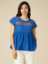 Bluse in A-Linie mit St. Galler Spitze image number 0