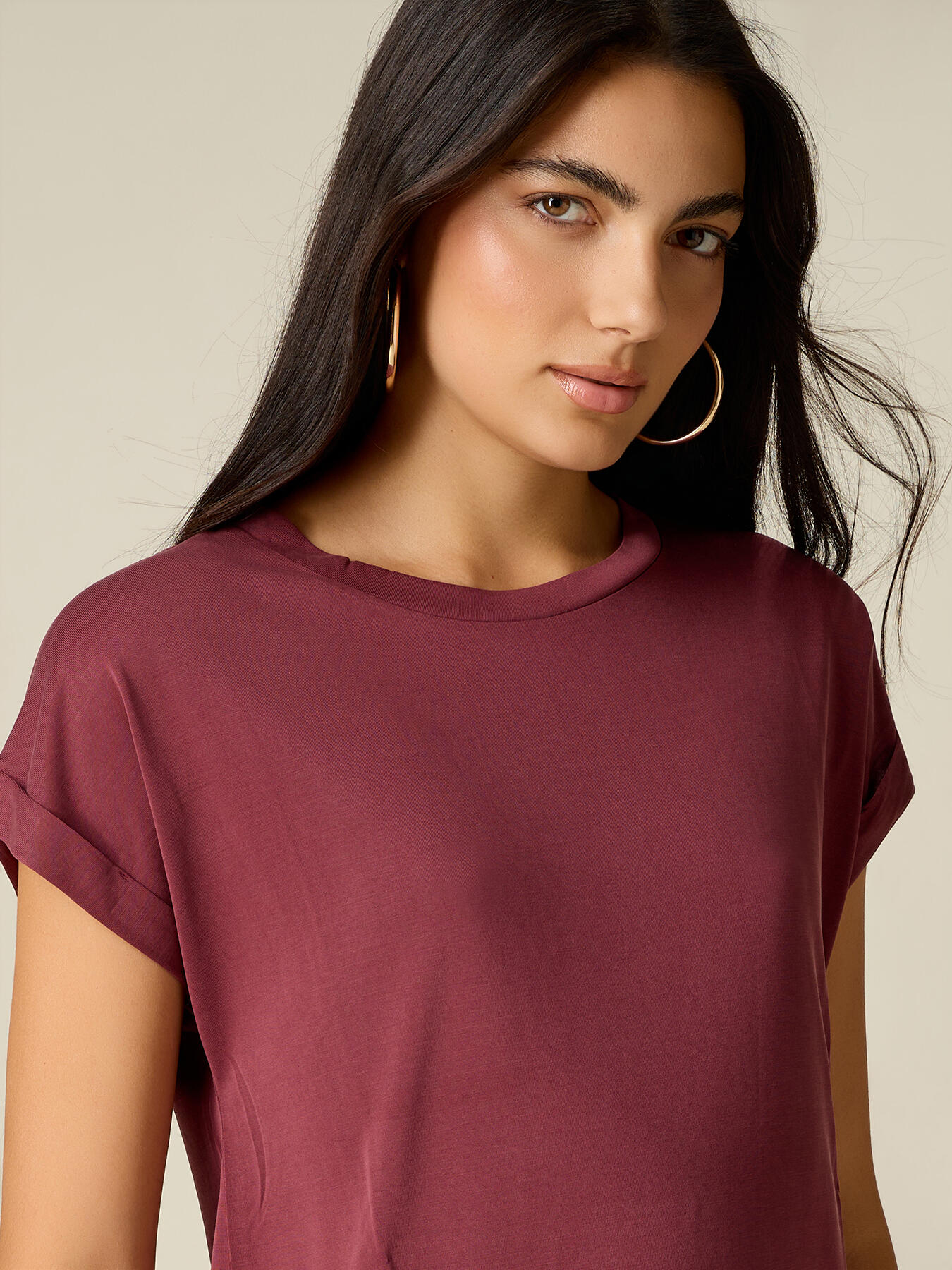 T-shirt en m&eacute;lange modal image number 2