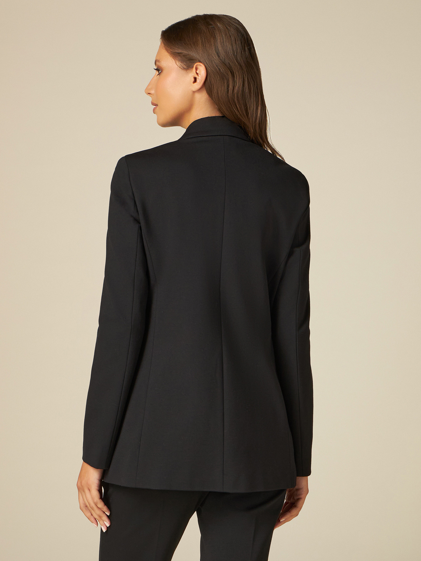 Blazer in punto milano con profili a contrasto image number 1