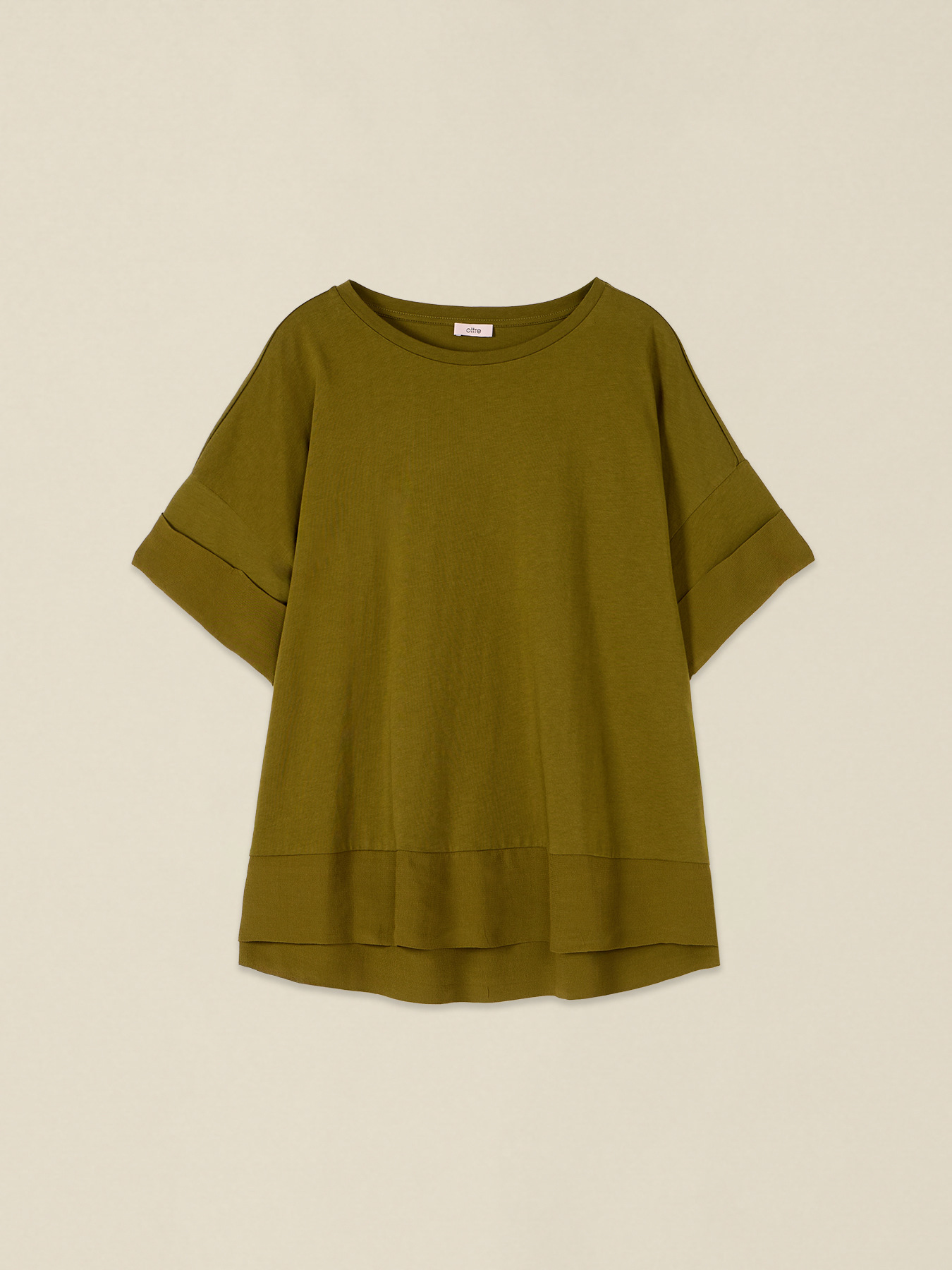 Bi-material oversized T-shirt image number 3