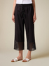 Cropped trousers with macramé inserts image number 3