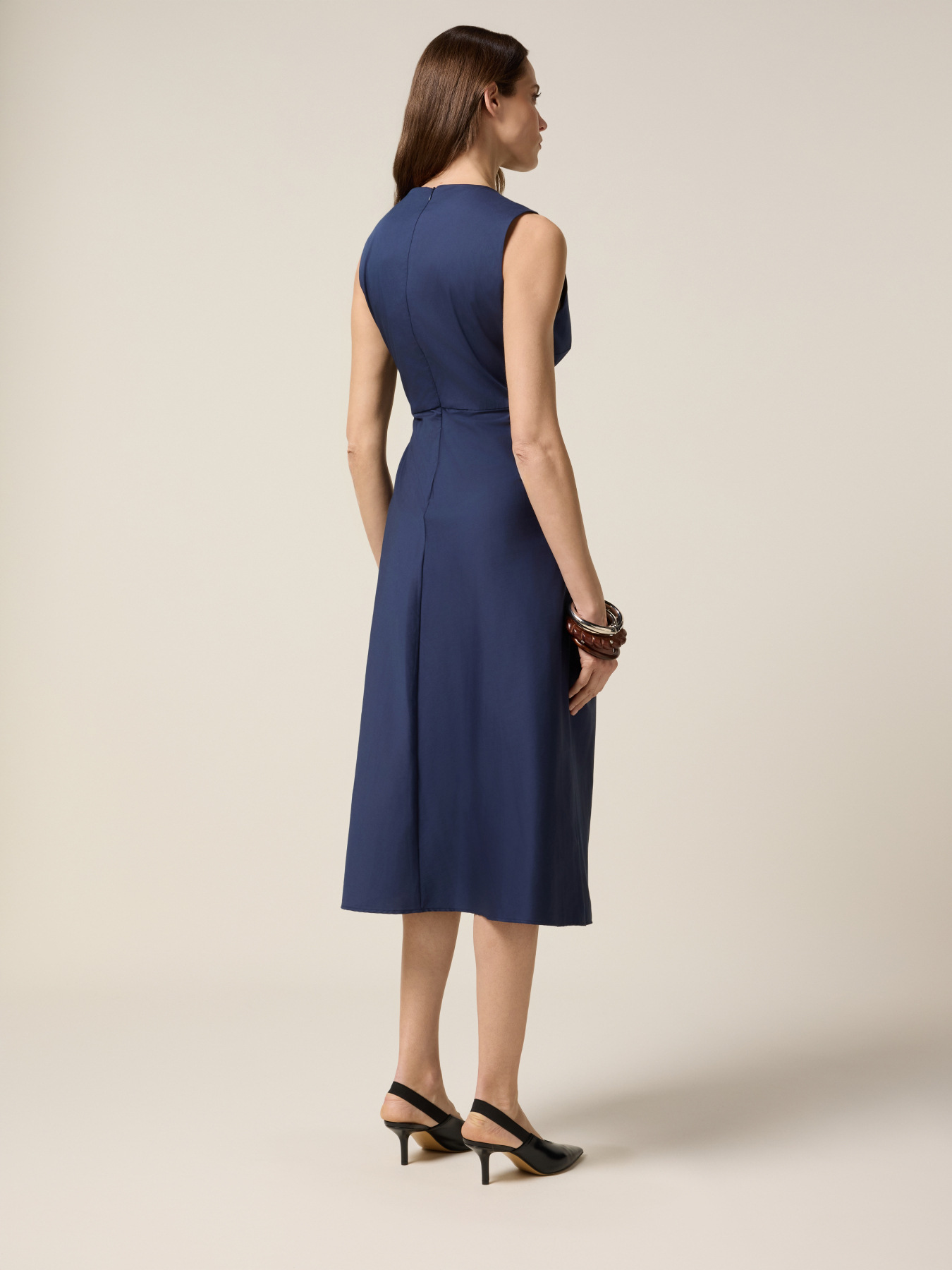 Vestito midi con fiocco laterale image number 1