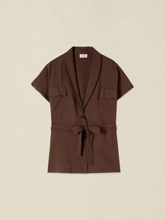 Giacca destrutturata in gabardine