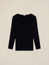 T-shirt in viscosa con drappeggio image number 3