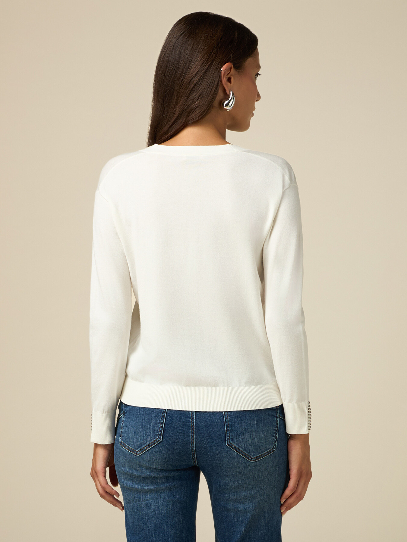 Cardigan con dettaglio gioiello image number 1