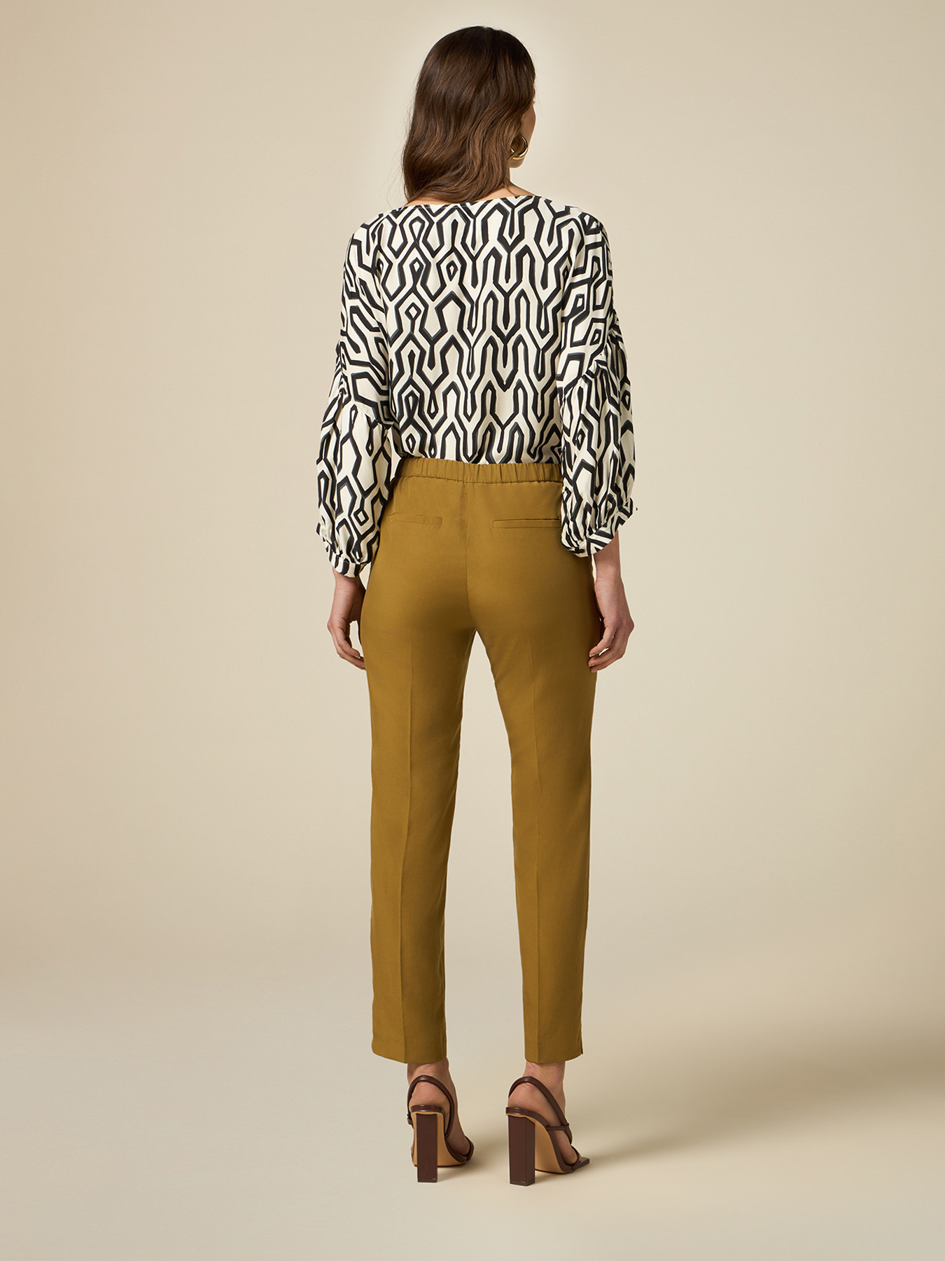 Linen blend trousers image number 1