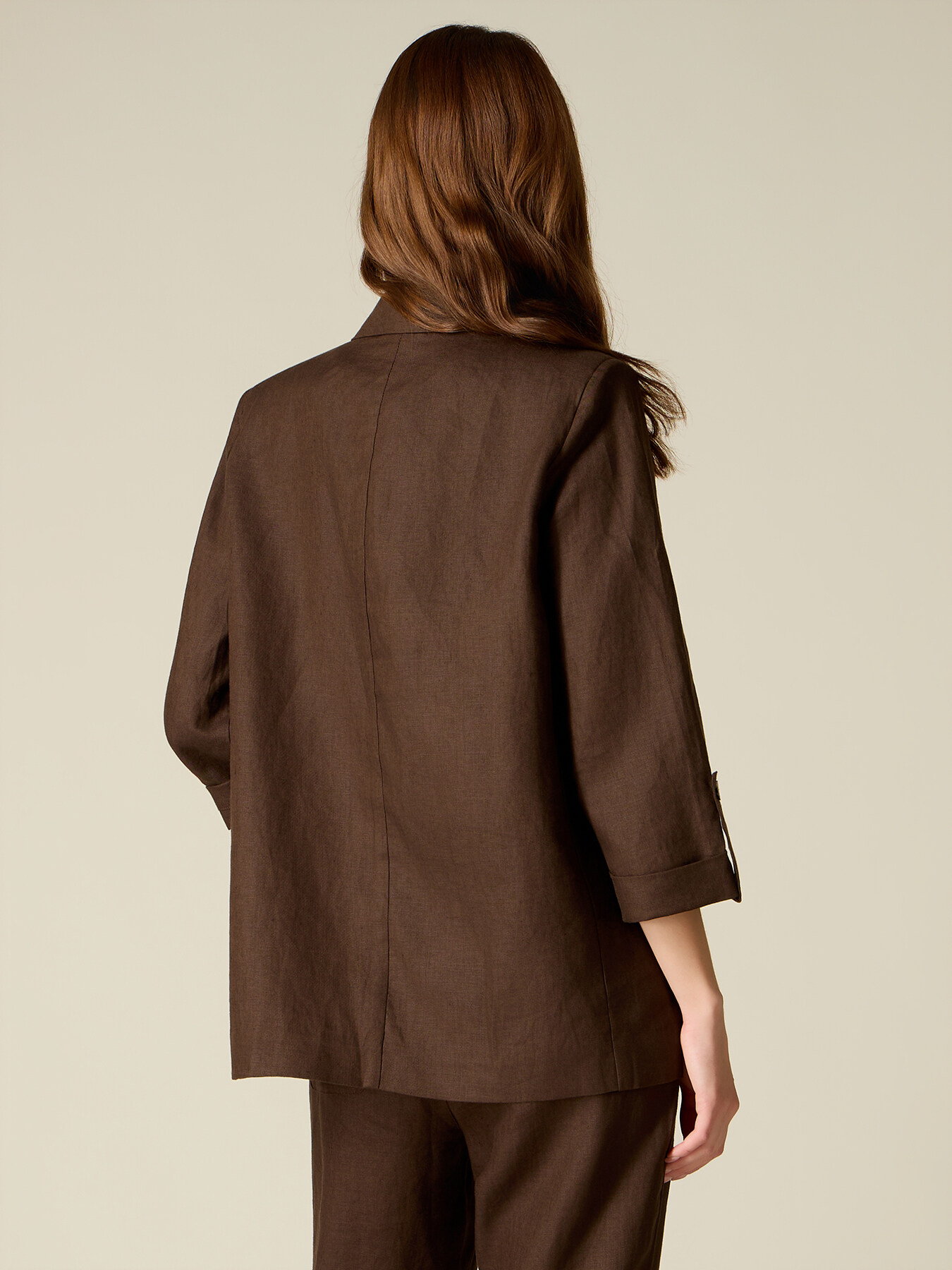 Unstructured linen jacket image number 1