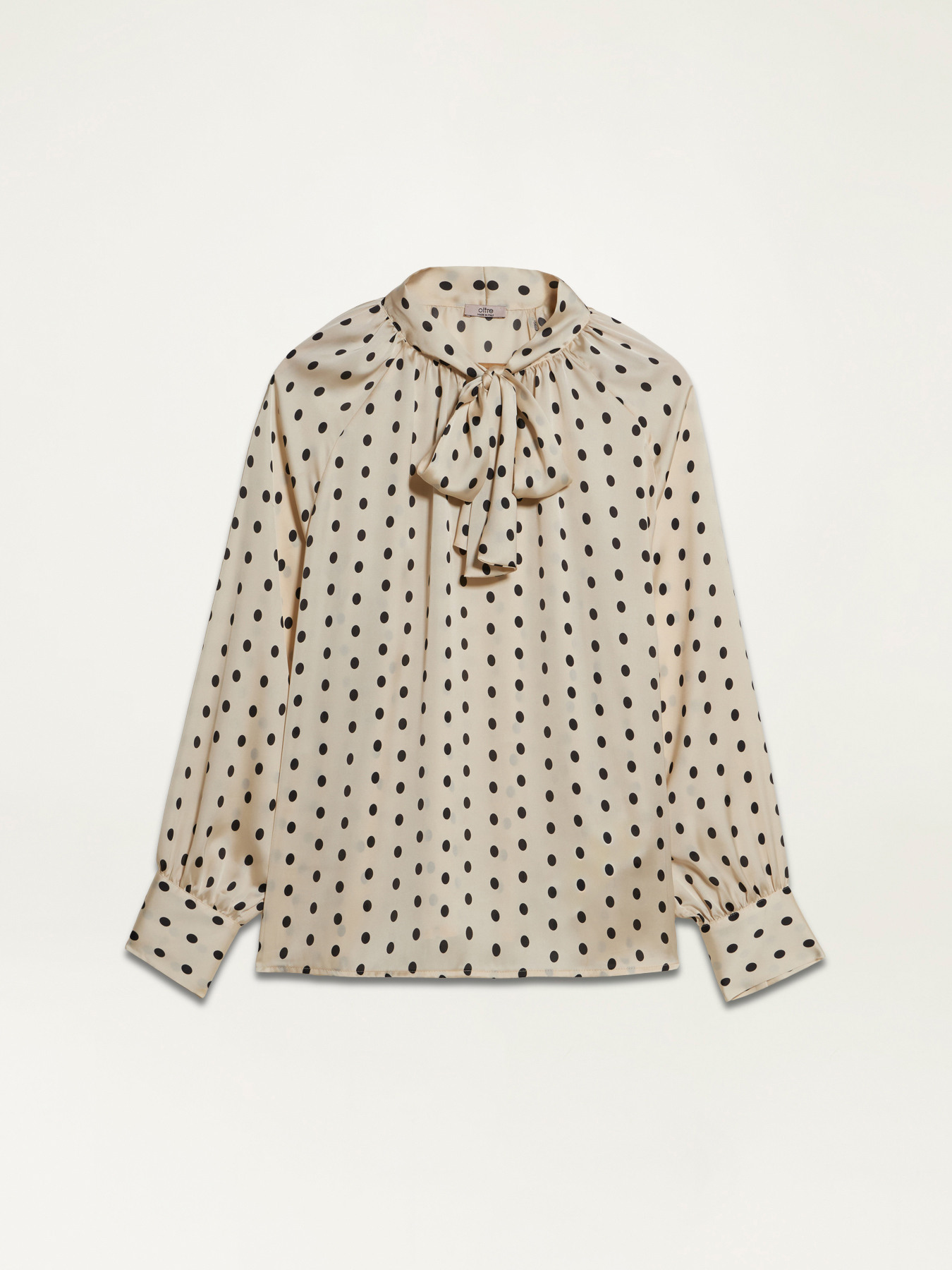 Satin polka-dotted blouse image number 3
