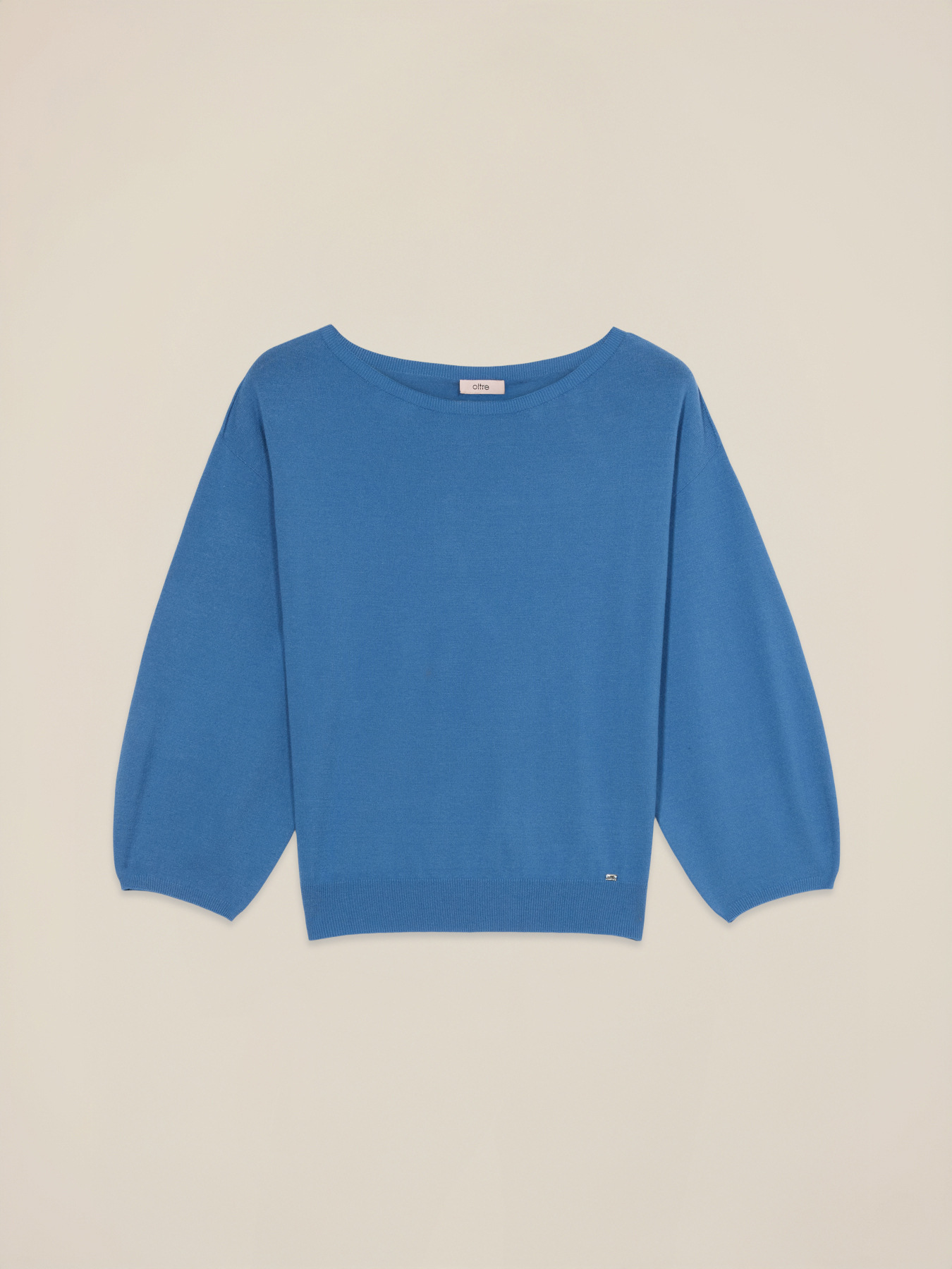 Viscose blend sweater with boat neck image number 3