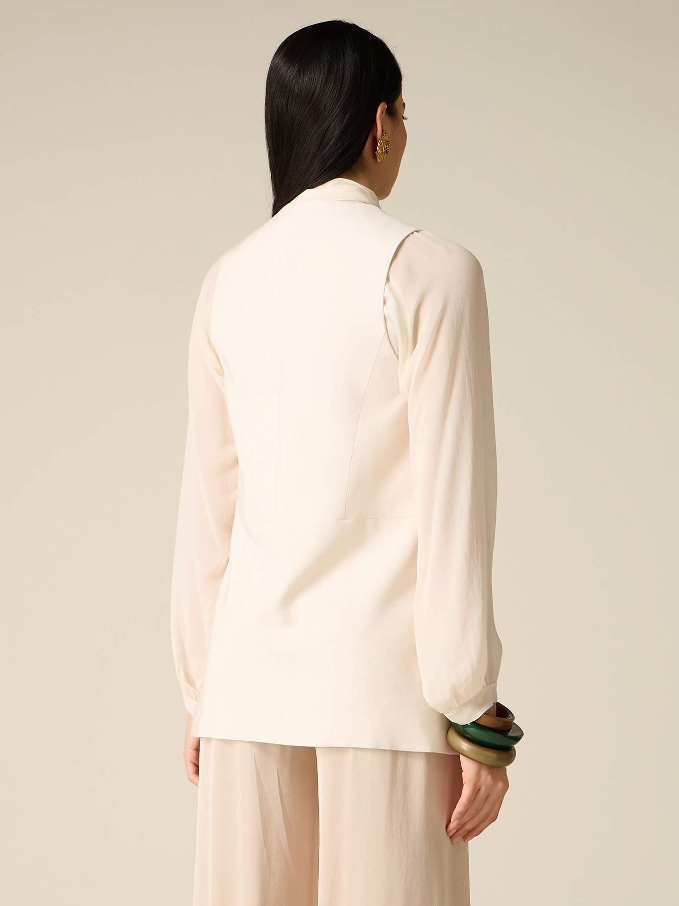 Tailored viscose blend vest image number 1
