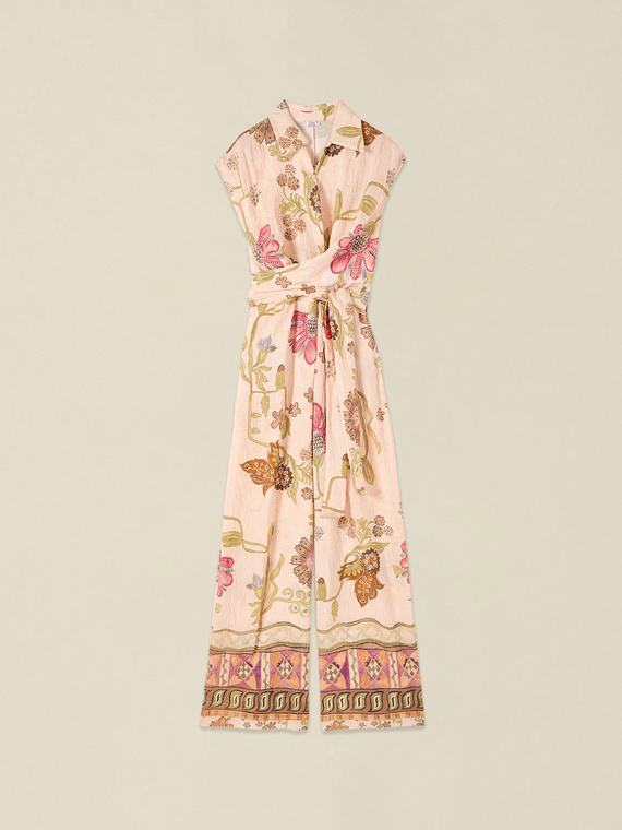 Jumpsuit in patterned fabric