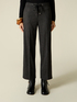 Cropped-Hose aus Flanell mit Kordelzug image number 3