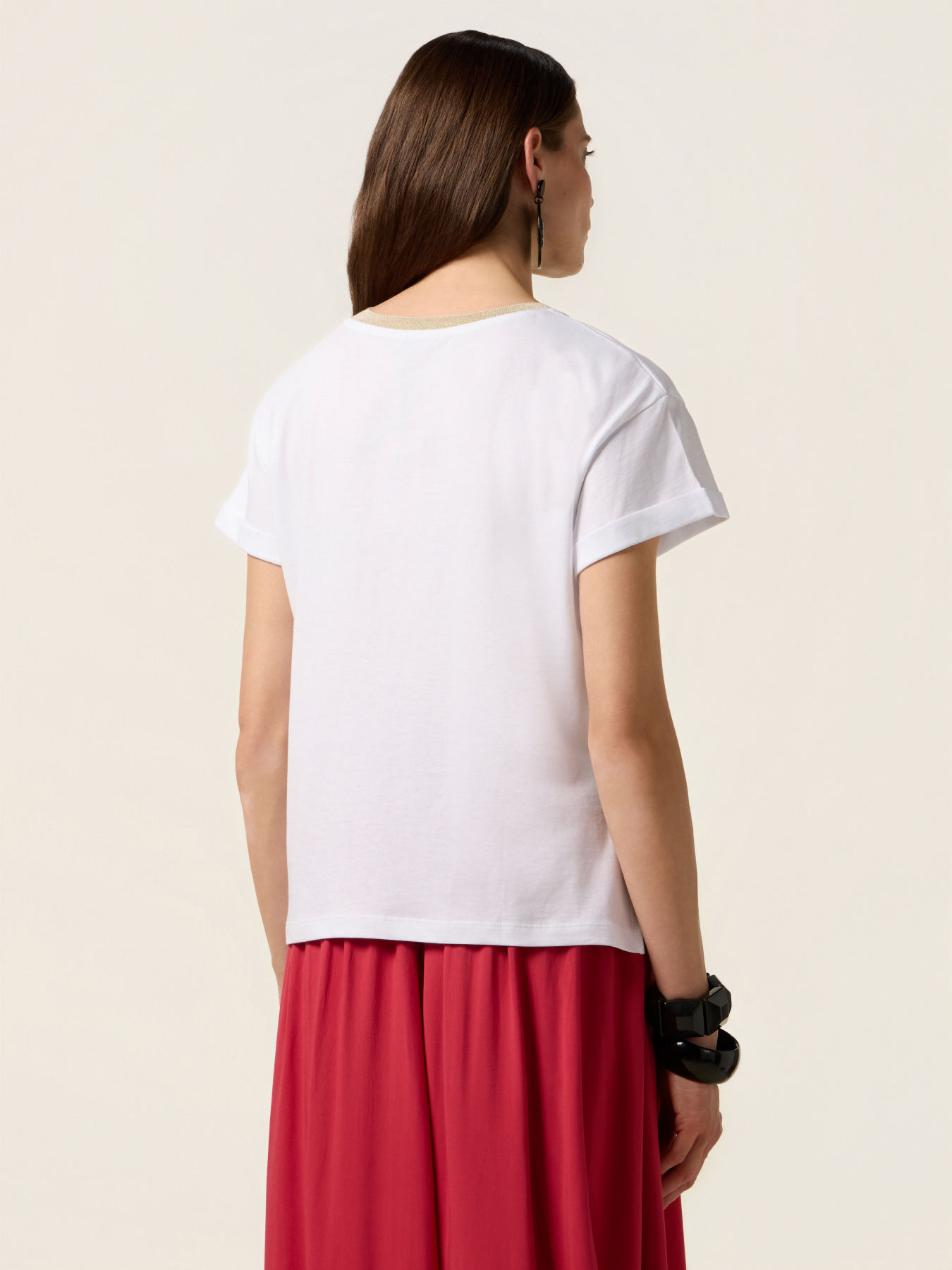 T-Shirt mit Druck und Applikationen image number 1