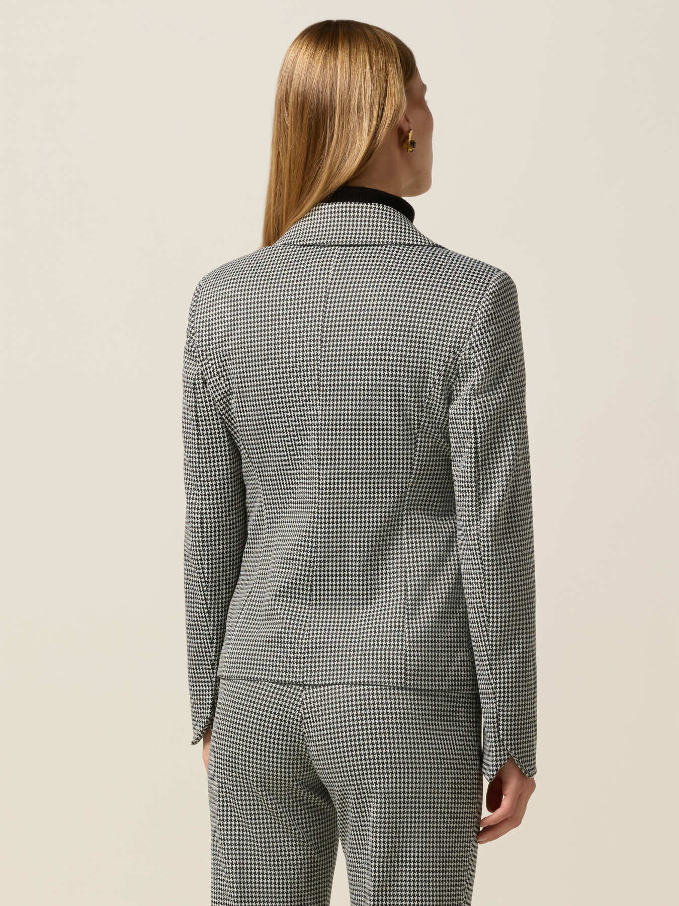 Houndstooth blazer in milano stitch image number 1
