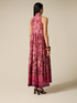 Long dress in patterned fabric with bow image number 1